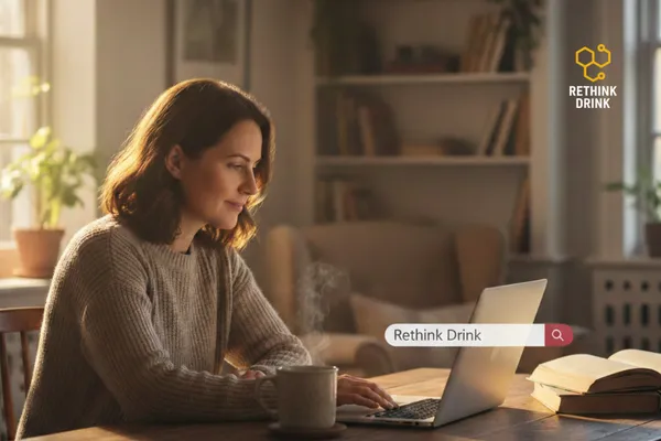 Lady Researching The Sinclair Method Using Rethink Drink UK