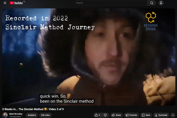 Screenshot of Matt Brindley Youtube video