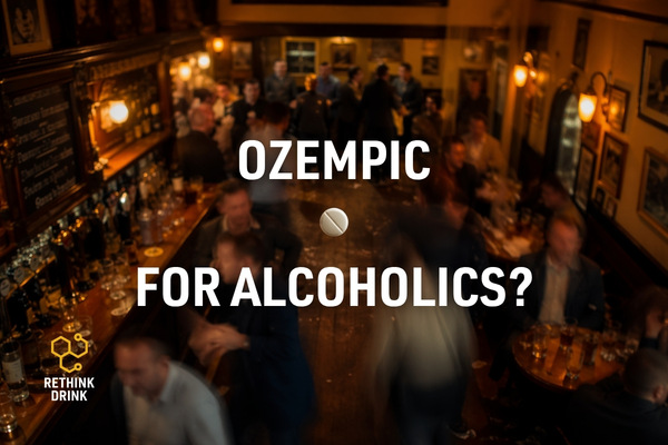 Single white naltrexone pill in sharp focus against a blurred UK pub scene, symbolising The Sinclair Method's reward-blocking effect on alcohol