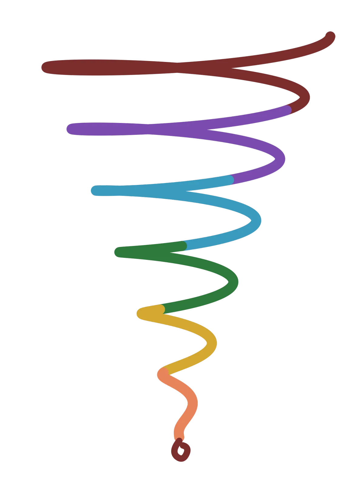 A minimalist spiral graphic representing embodied wisdom