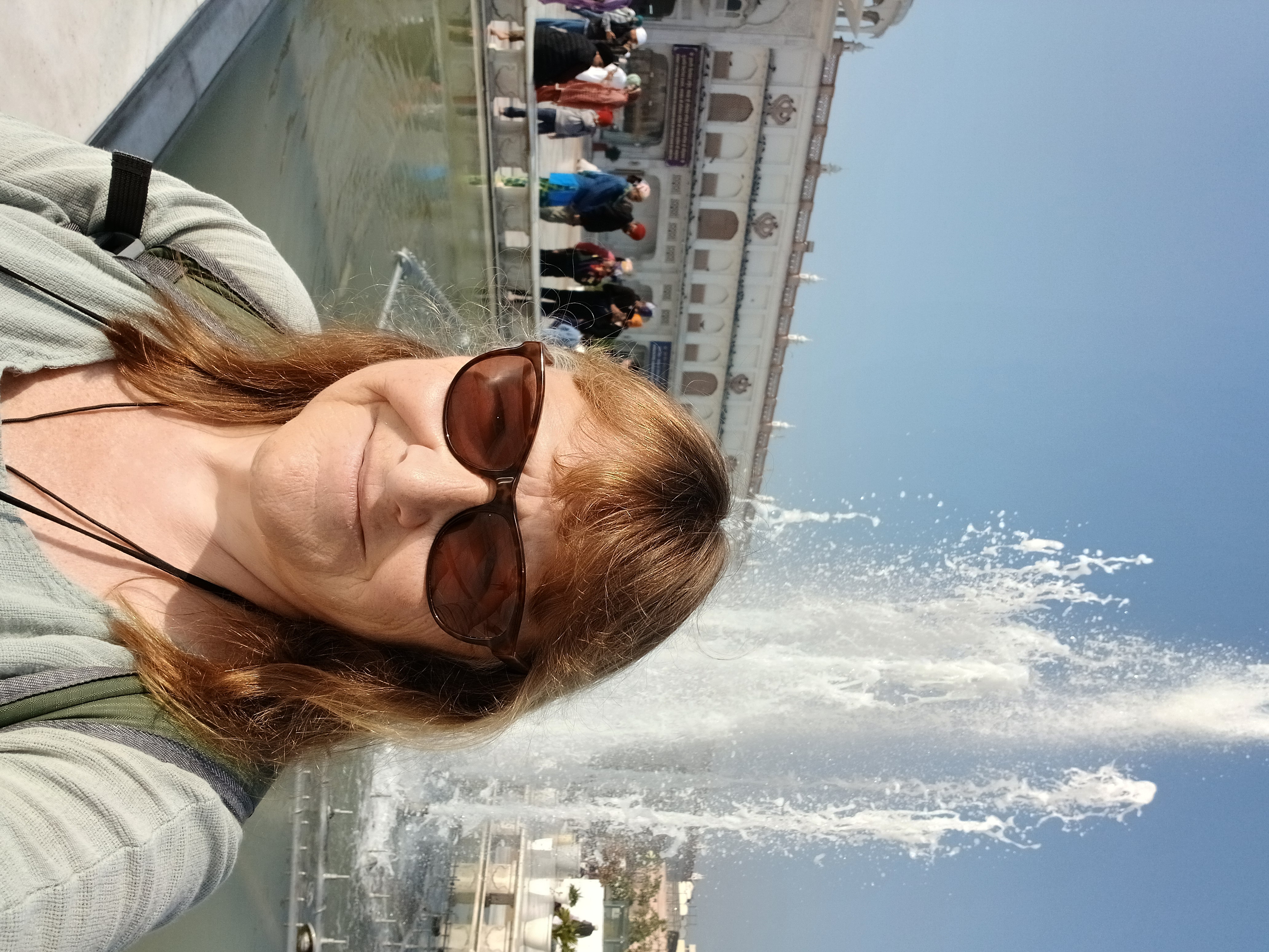 Andrea in front of the Golden Temple Complex