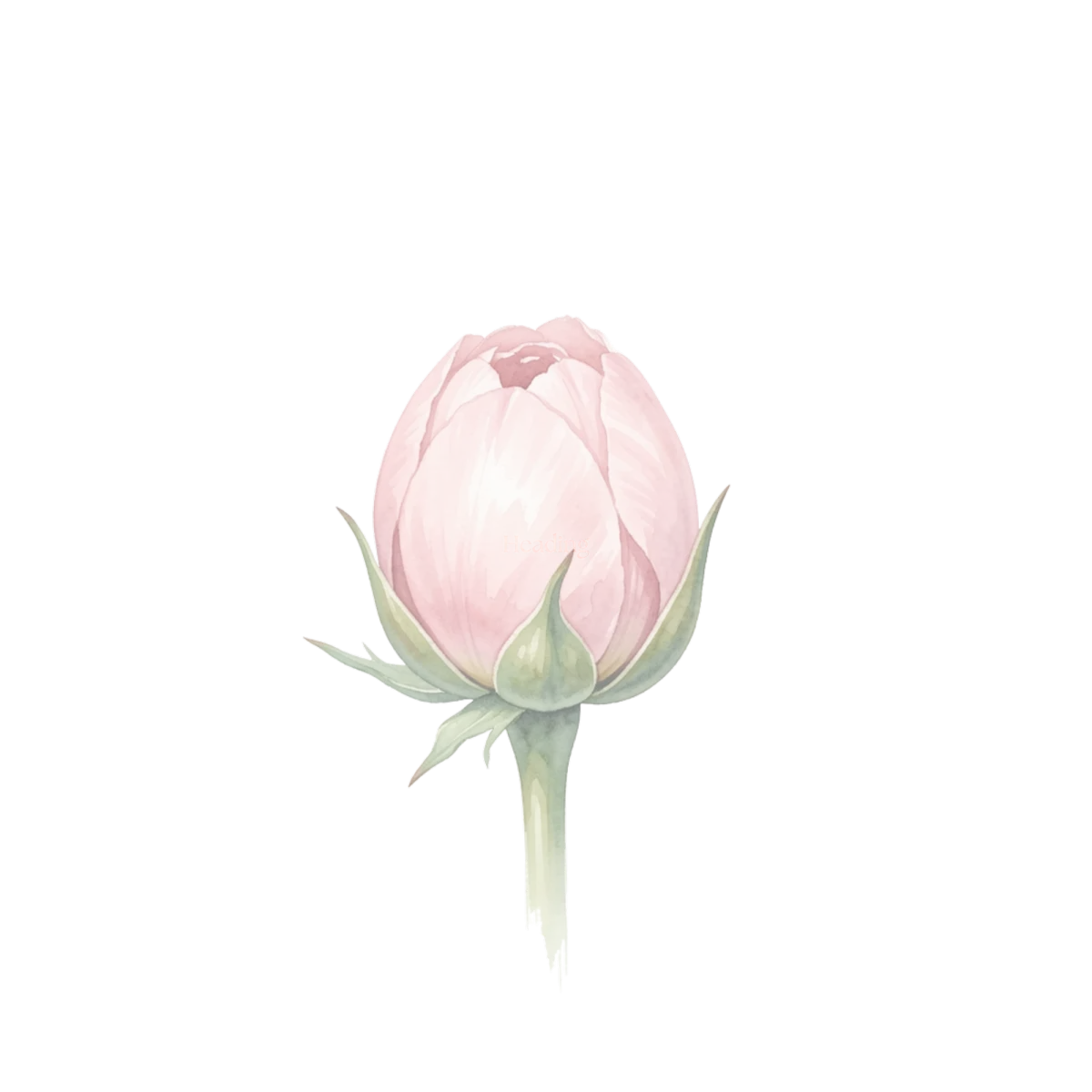 A single closed peony bud in soft pink, not yet in bloom — a quiet sign of what's on its way.