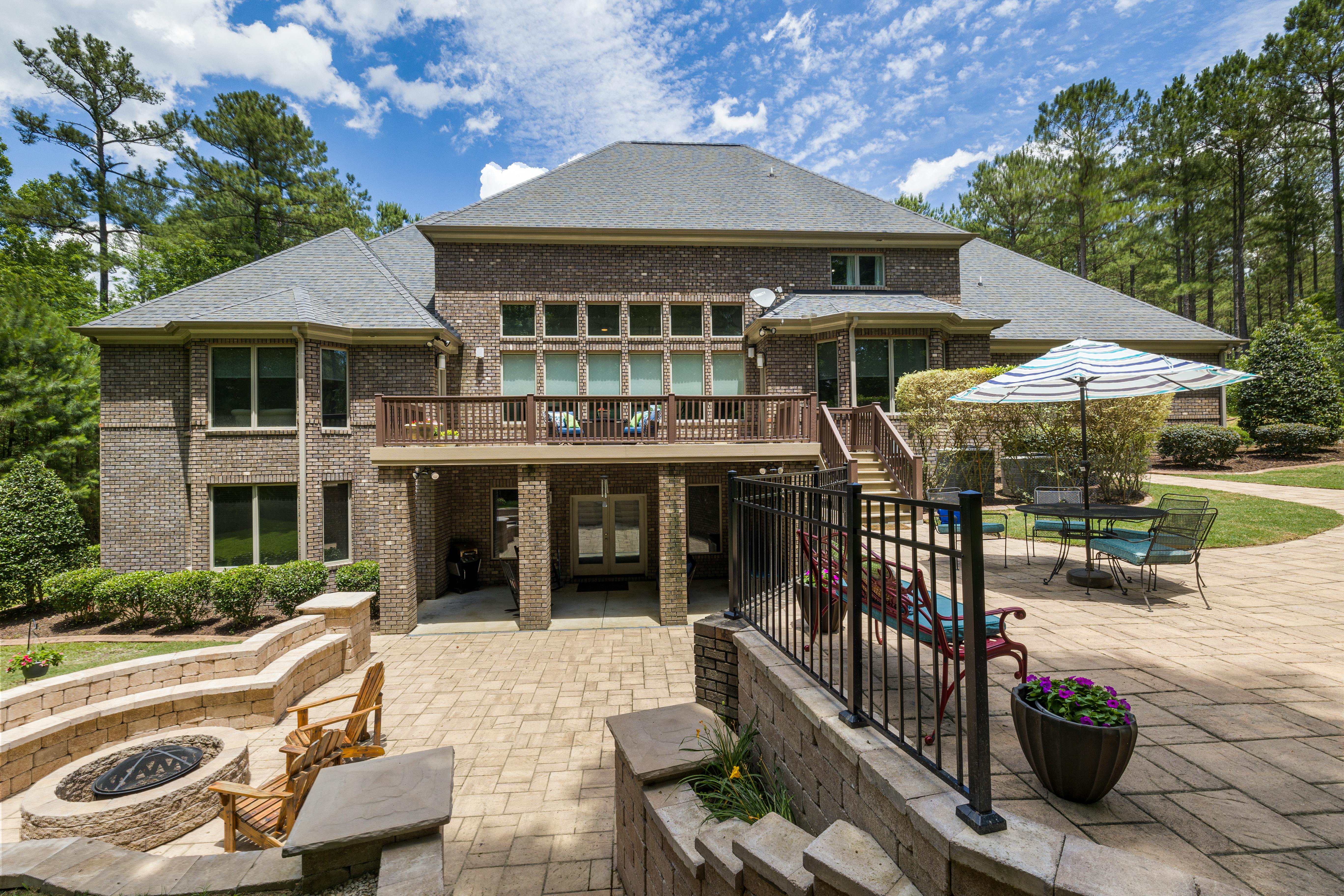 Stamped patio an structures Windham County