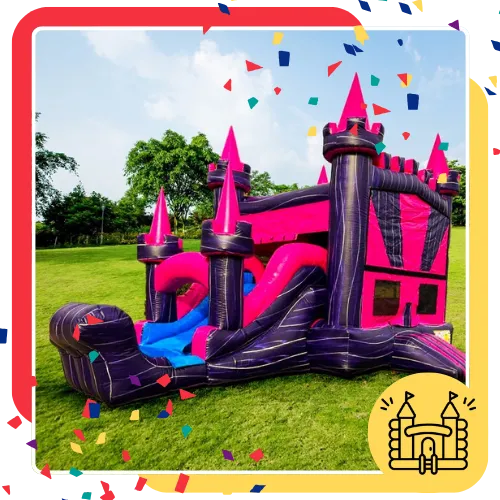 Kids enjoying a bounce house rental at a backyard party in Arlington, TX
