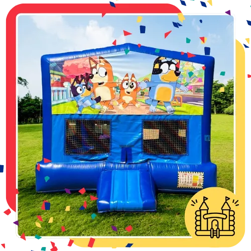 Obstacle course inflatable set up for a fun family event in Fort Worth, TX