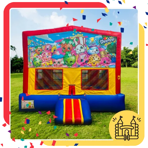 Kids enjoying a bounce house during a family party event