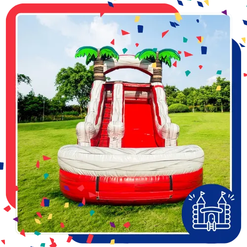 Bounce house rental setup for party in Grand Prairie, TX 
