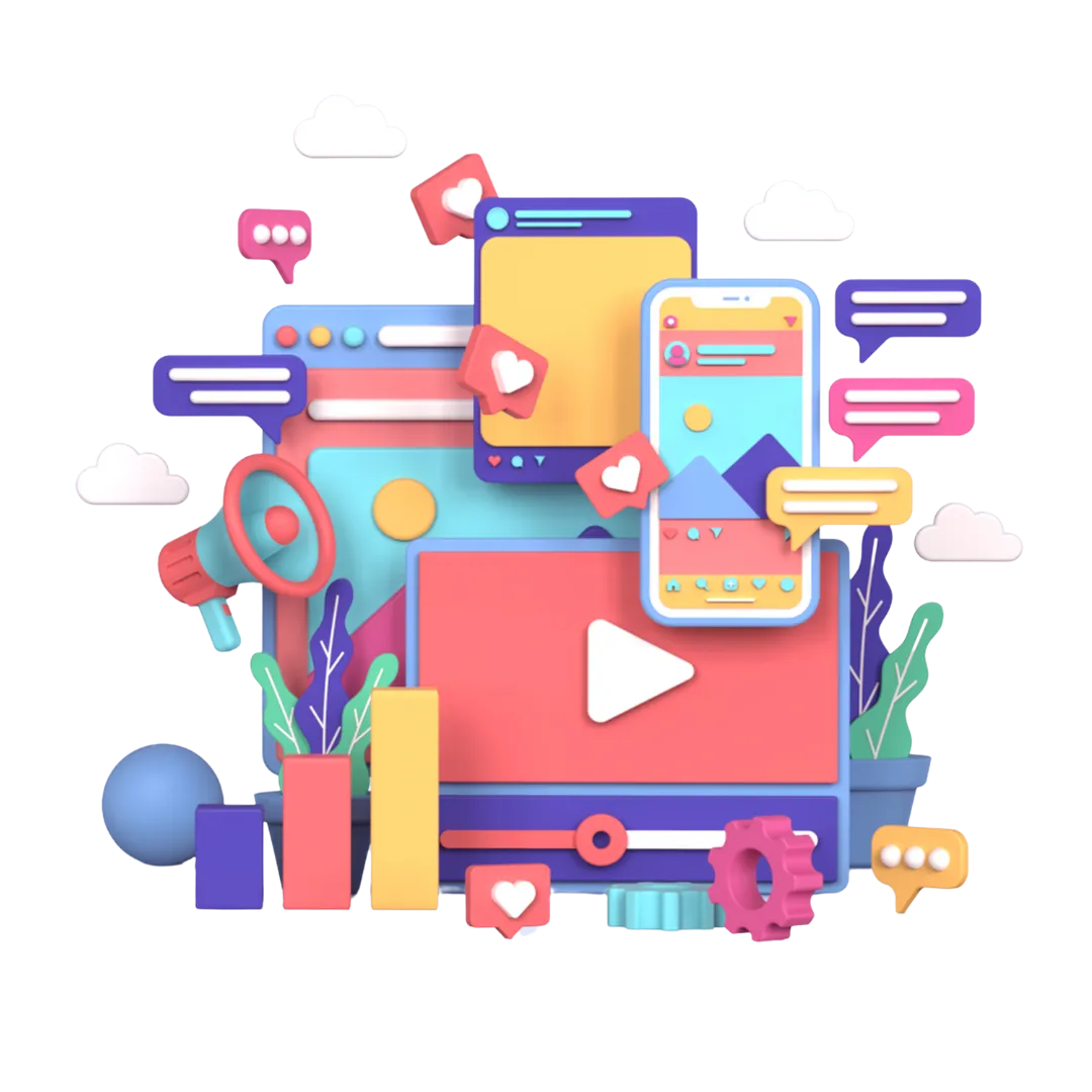 Social Media Marketing feature in NextLevel CRM for Real Estate – Manage and automate social media accounts, schedule posts, and engage clients from a single dashboard