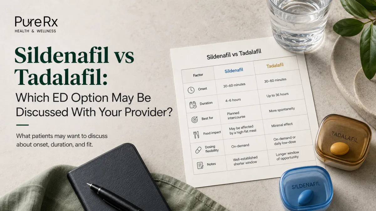 Sildenafil vs Tadalafil: Which ED Option May Be Discussed With Your Provider?
