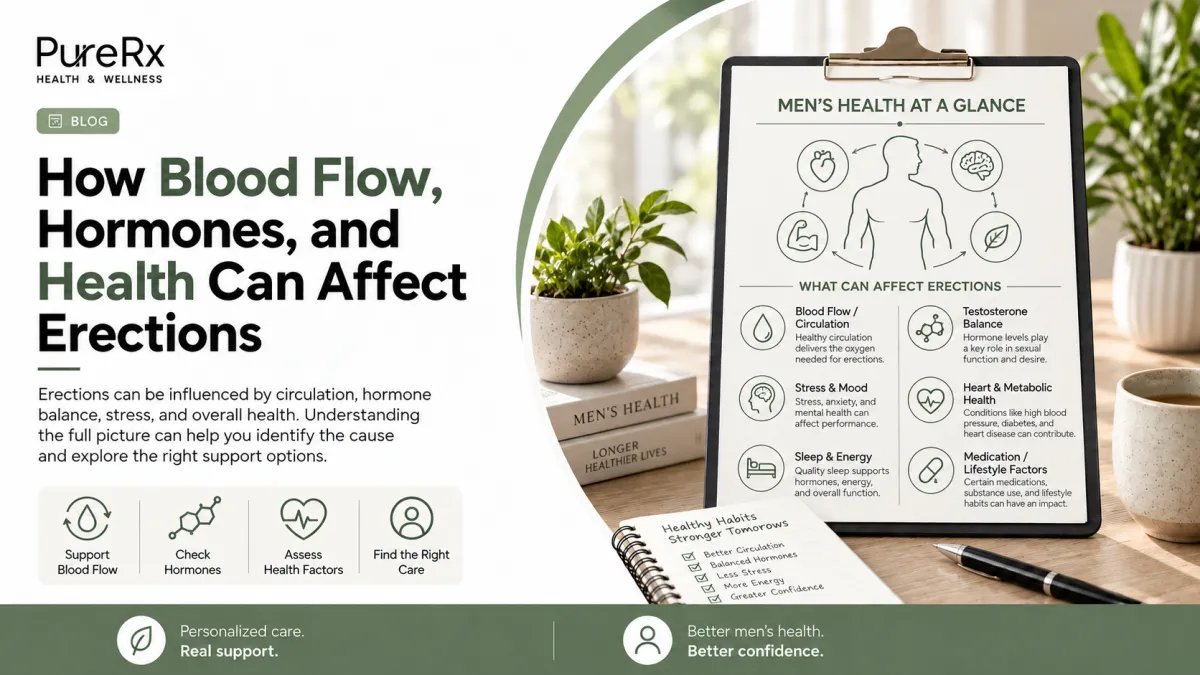 How Blood Flow, Hormones, and Health Can Affect Erections