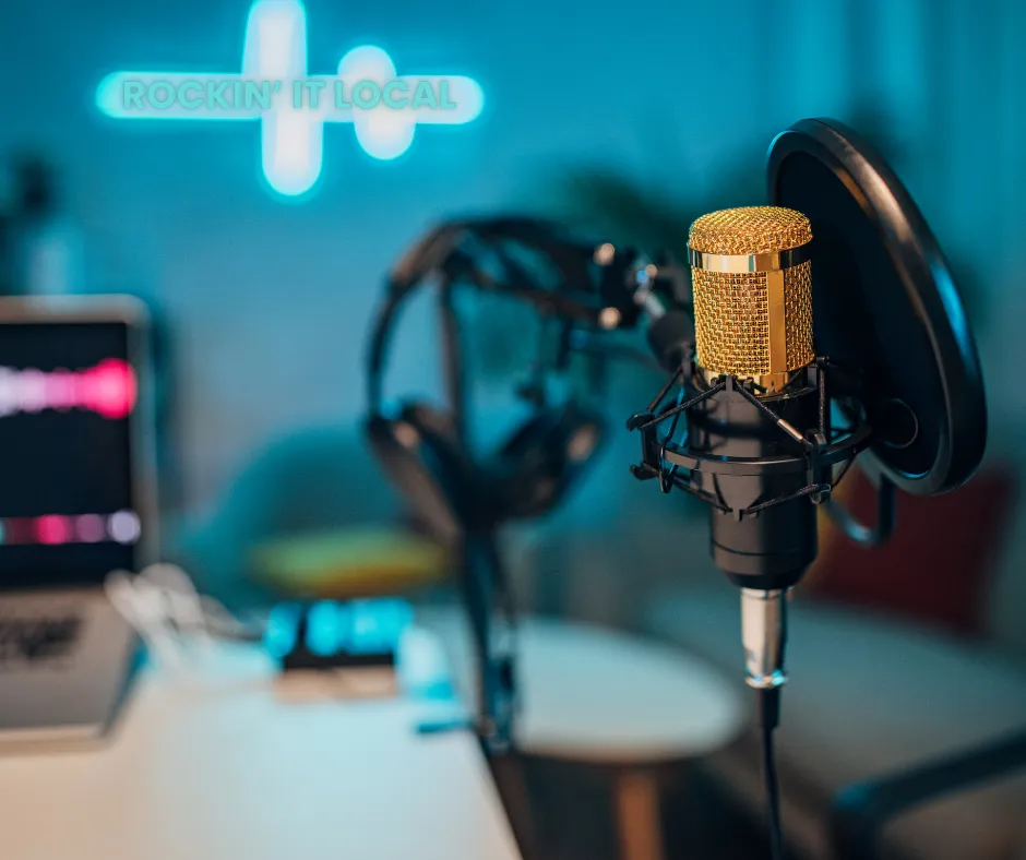 Rockin' It Local Podcast Studio Set Up