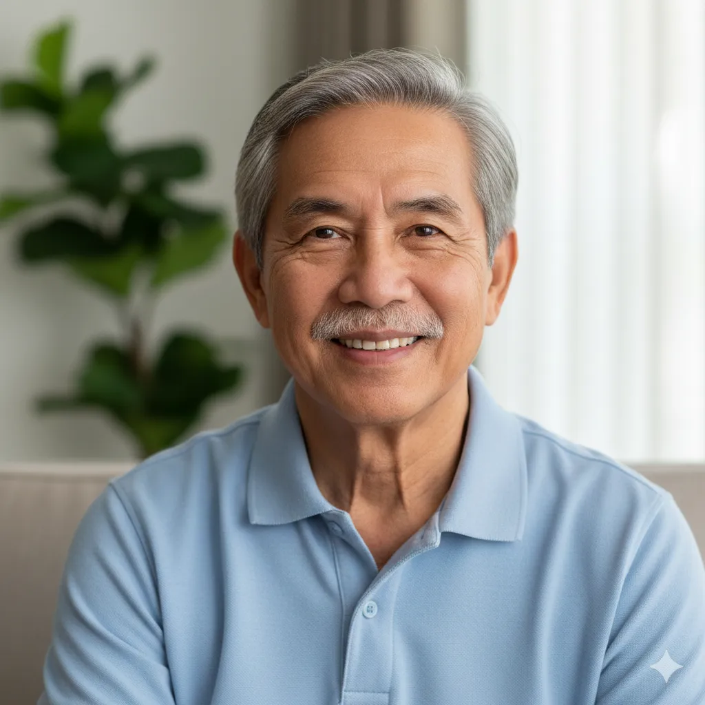 Customer testimonial portrait