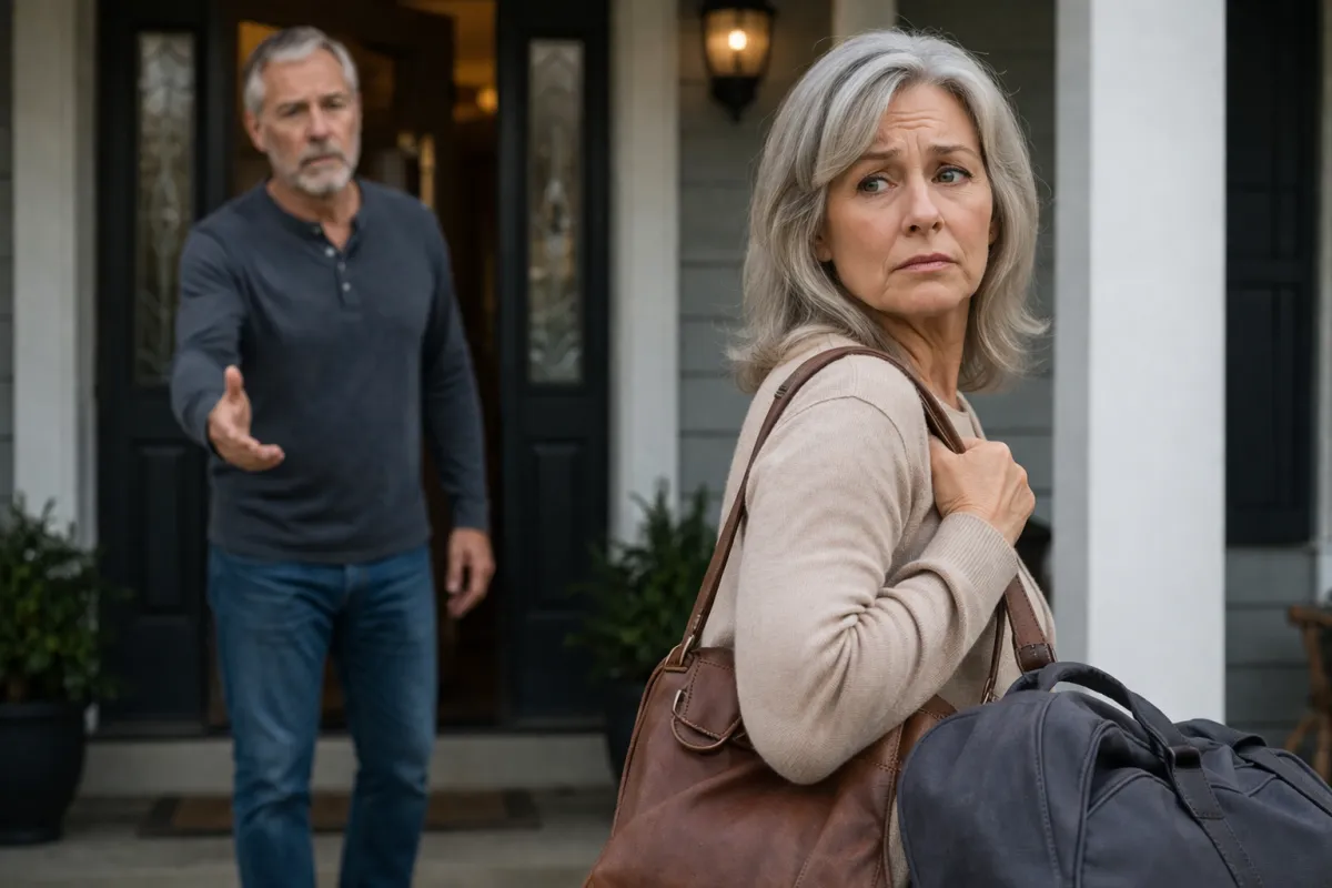 woman leaving her husband divorce