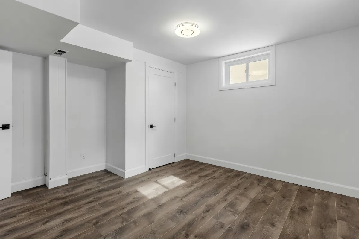 Finished basement remodeling project by Goldfinger Reno