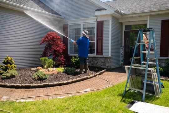 Cleaning driveways, walkways, and siding
