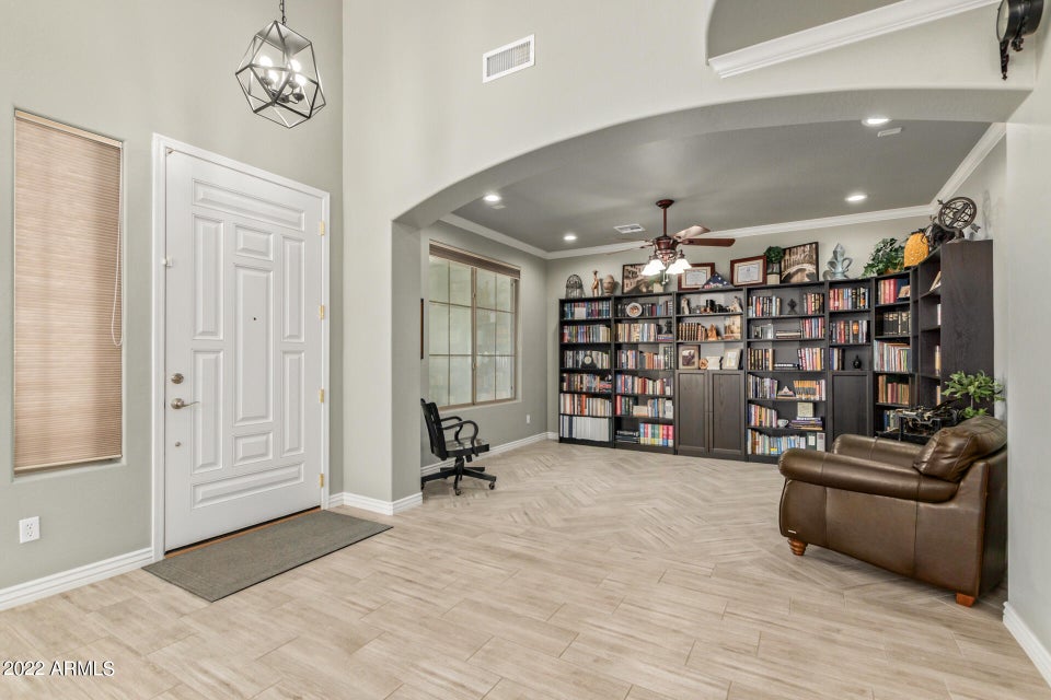 Furnished living room of Glendale home 