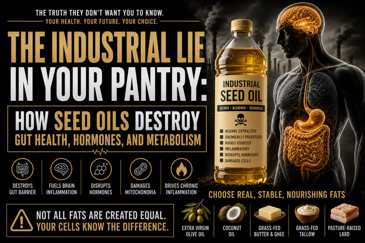 The Industrial Lie in Your Pantry: How Seed Oils Destroy Gut Health, Hormones, and Metabolism