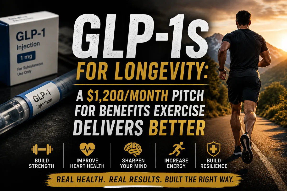 GLP-1s for Longevity: A $1,200/Month Pitch for Benefits Exercise Delivers Better Post