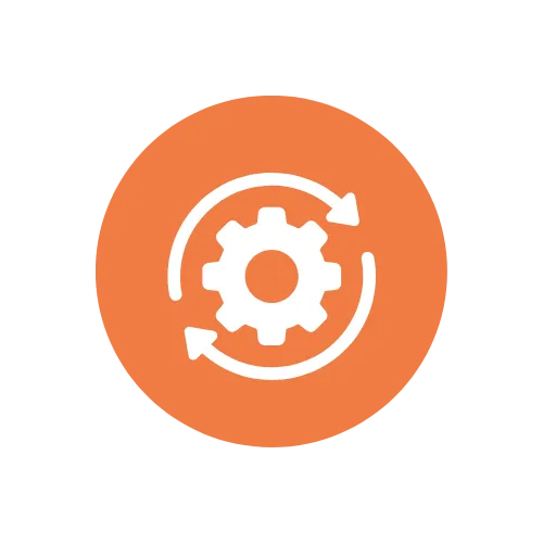 Automated lead system setup icon representing hands-off workflows by Deacon Solutions.