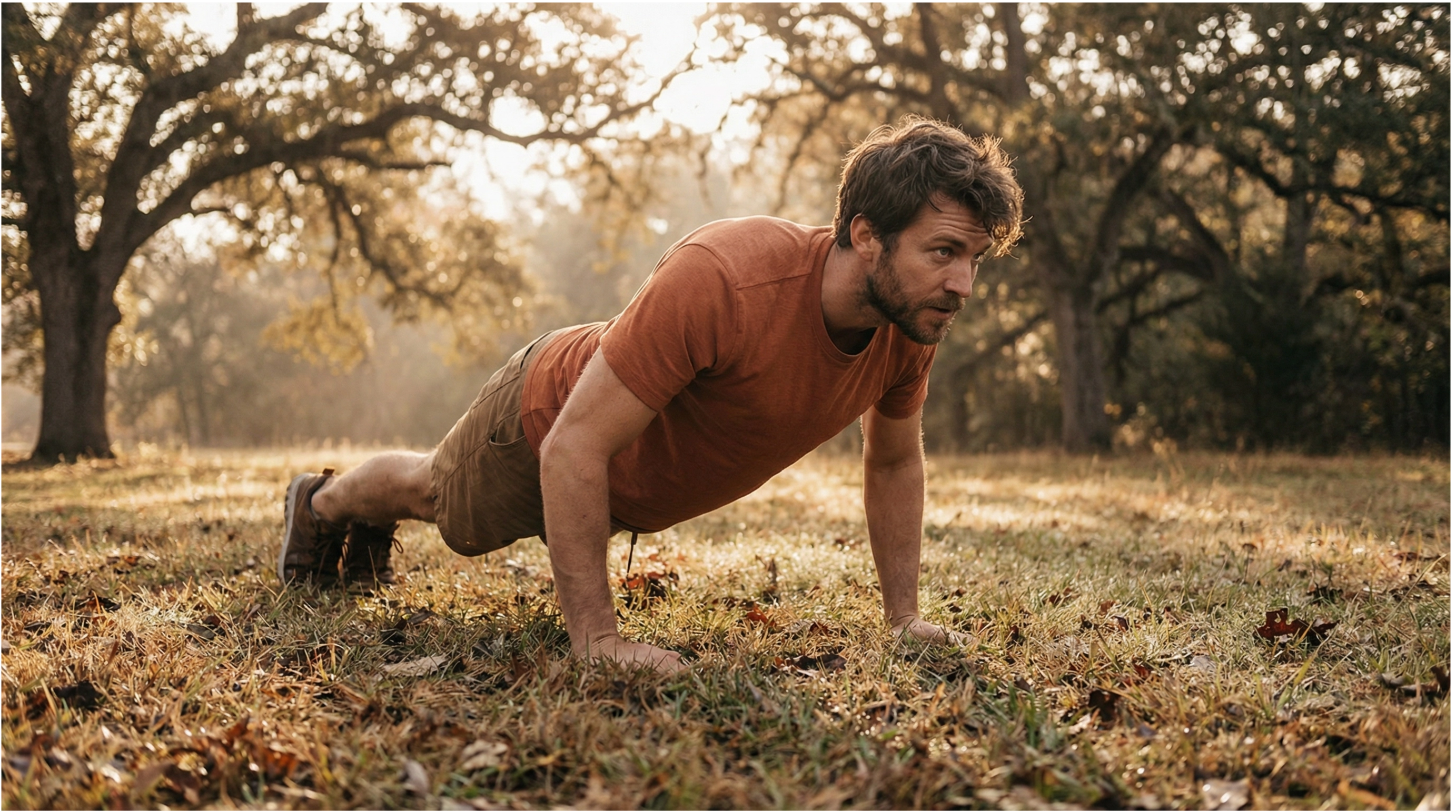 man doing push ups