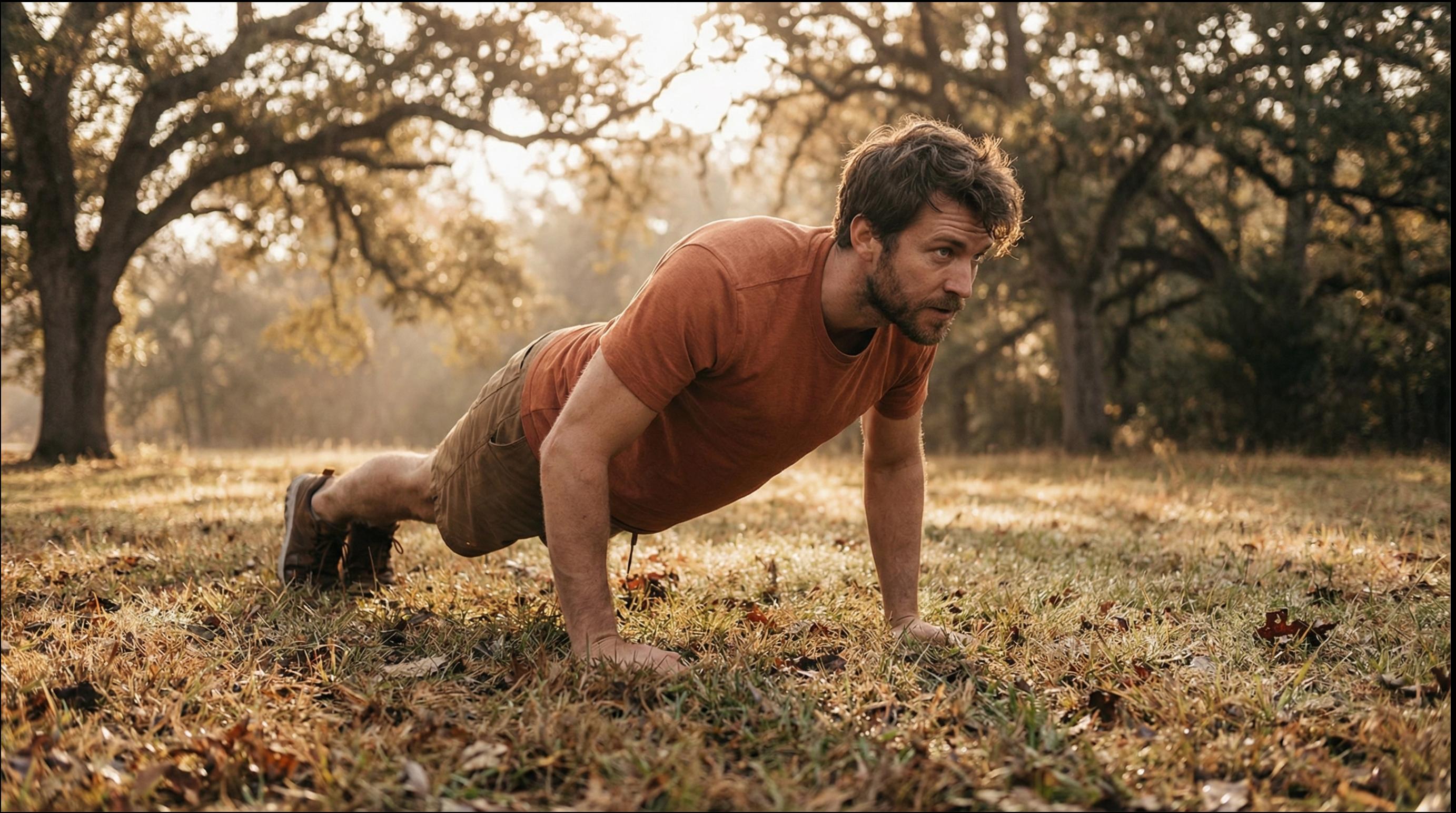 man doing push ups