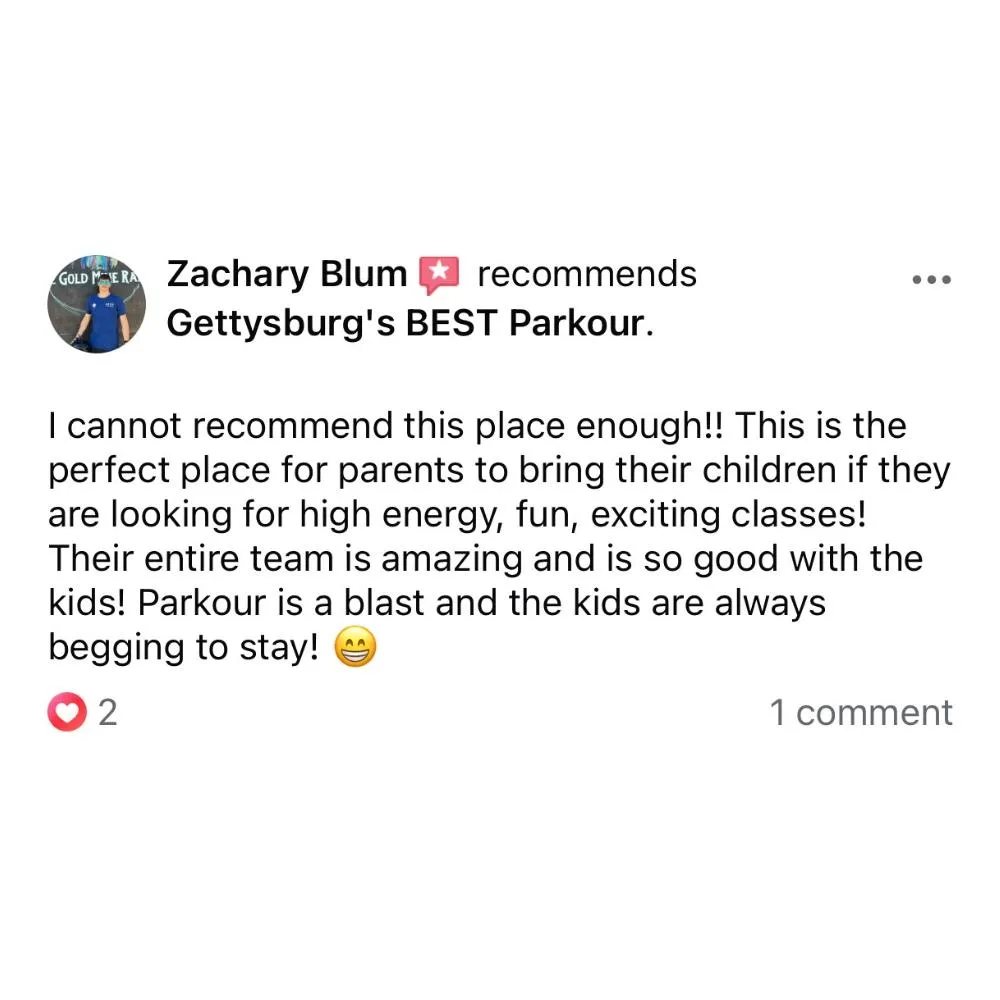 Review forGettysburg's BEST Parkour