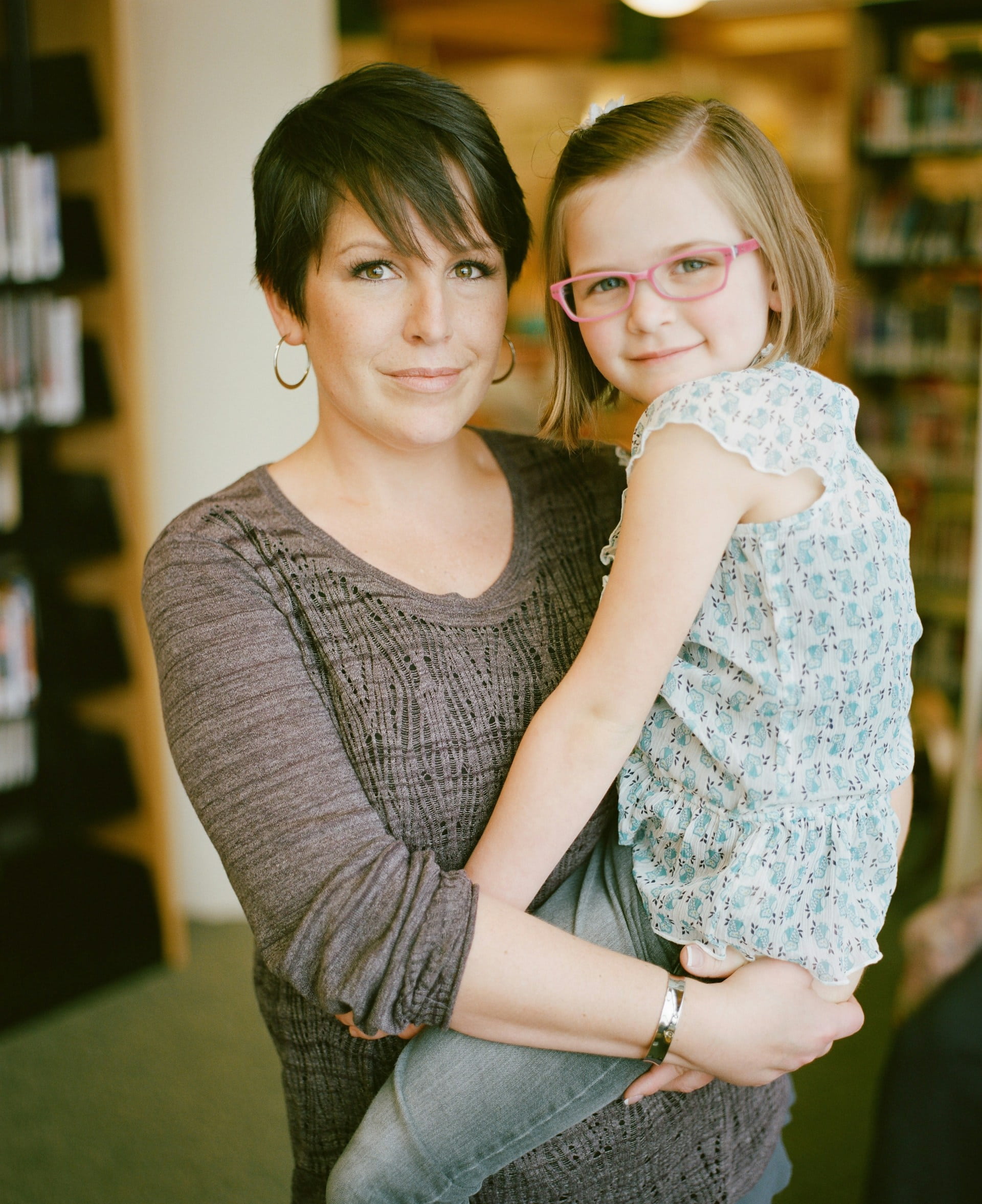 Mother holding child