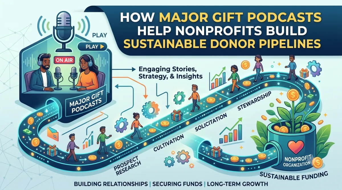 How Major Gift Podcasts Help Nonprofits Build Sustainable Donor Pipelines