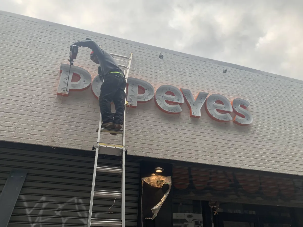commercial signage installation