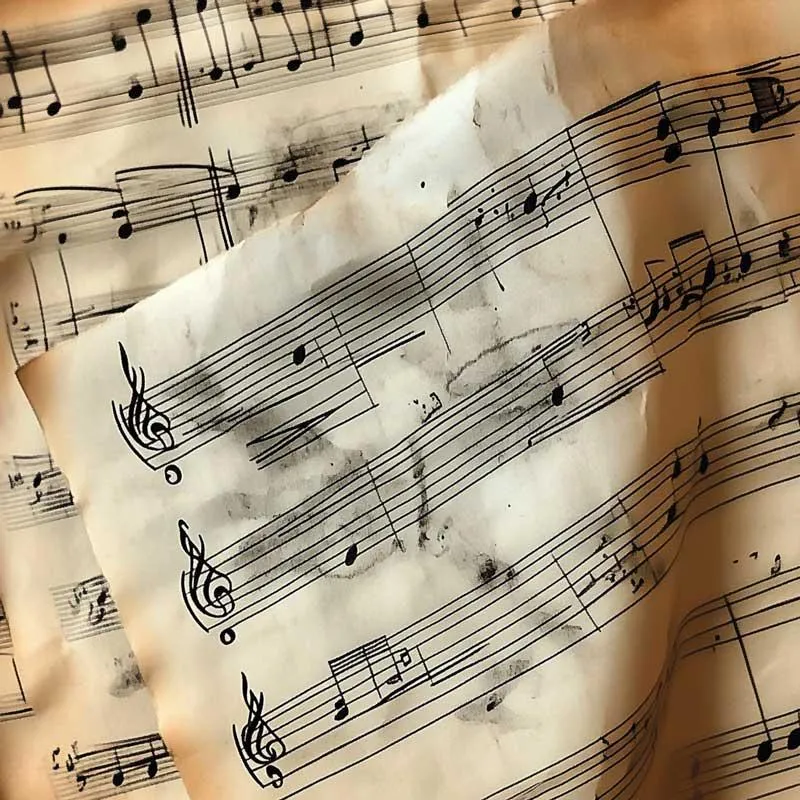 Sheet music of classical compositions 