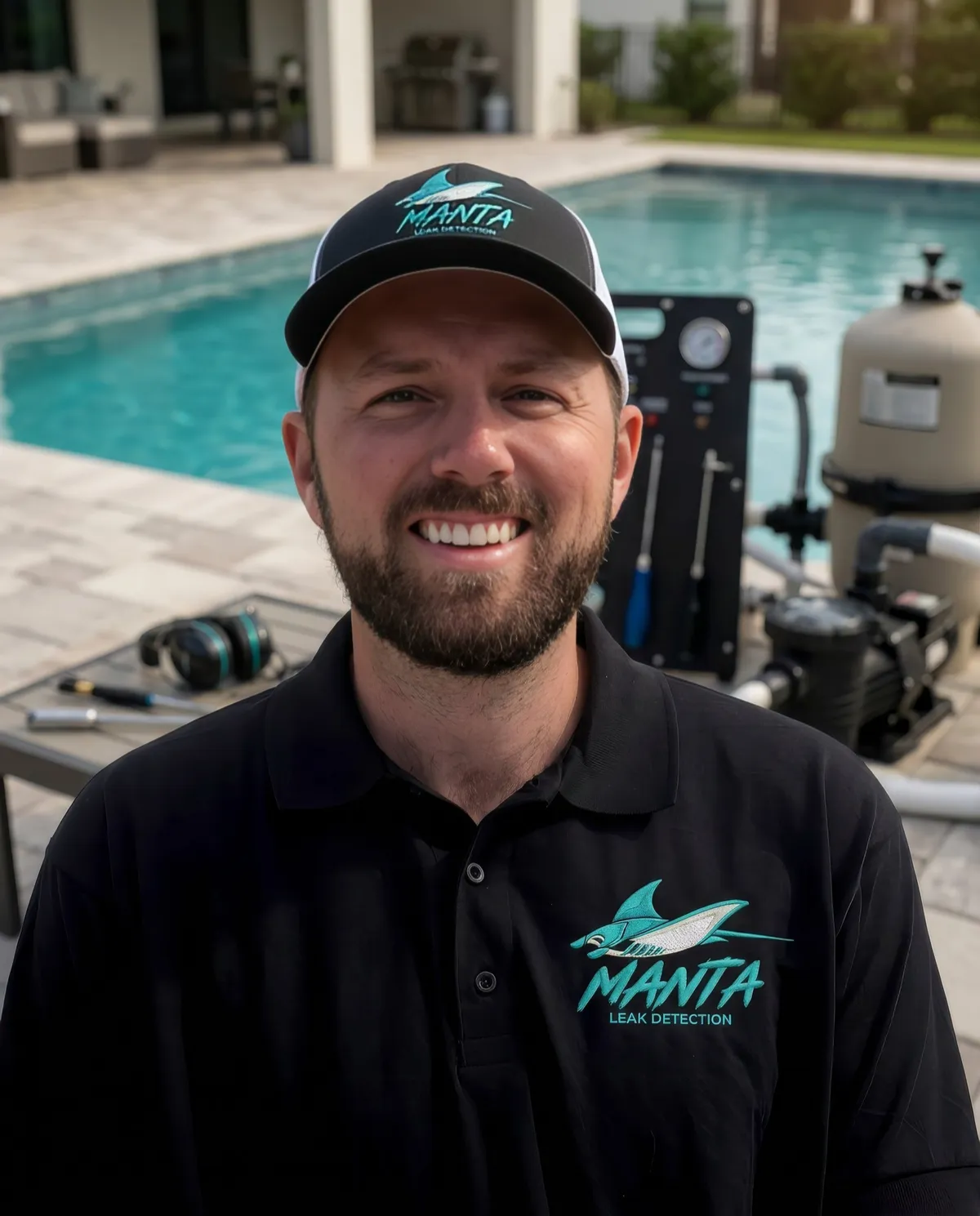 Owner of Manta Leak Detection, Kyle Davis | Southwest Florida pool leak detection specialist