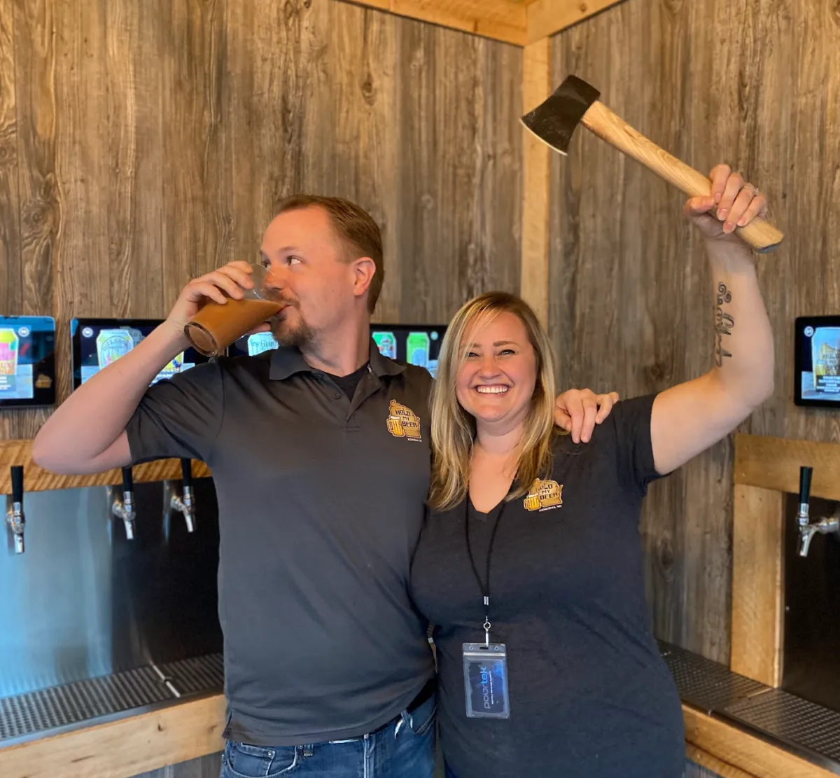 HUSBAND AND WIFE HAVING FUN IN KENOSHA