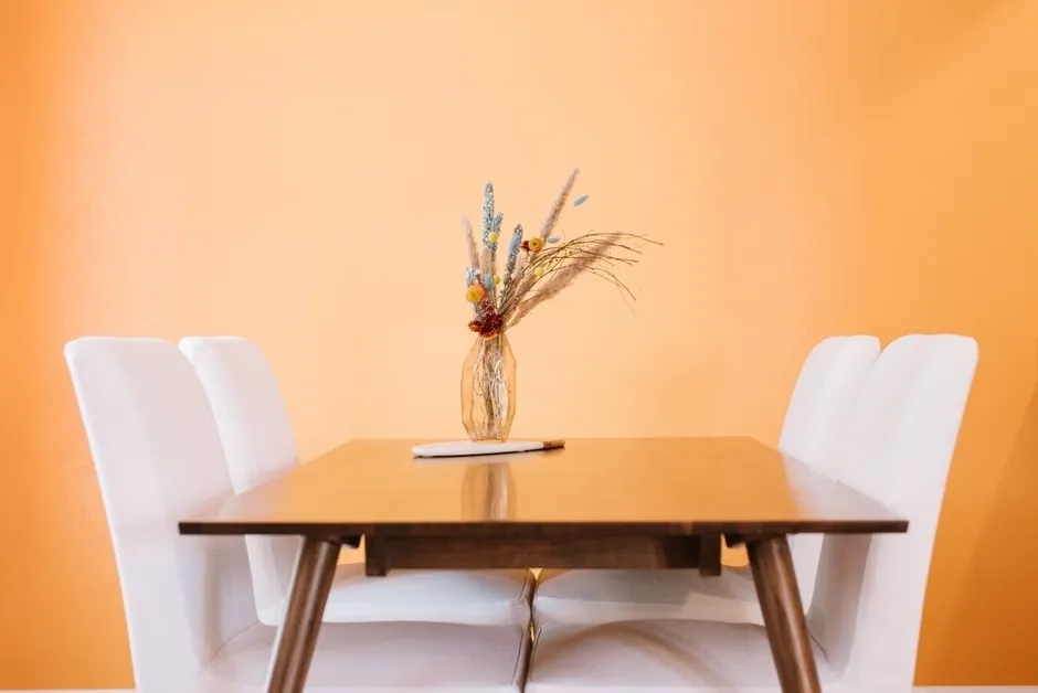 Dining room furniture in a bright modern dining space