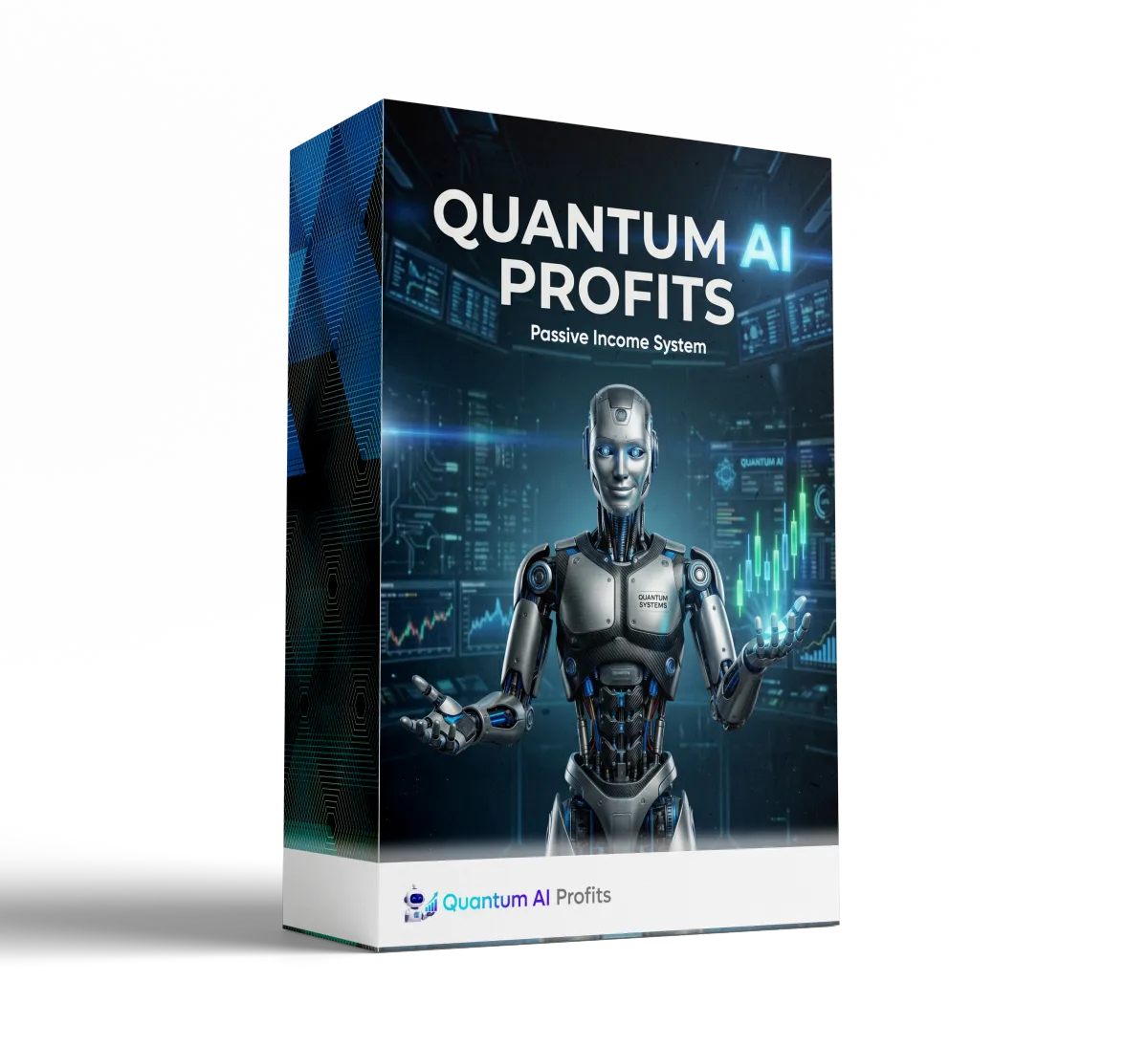 3D rendering of a software product box labeled “Prognose Gewinne KI” with an eye graphic (transparent background)