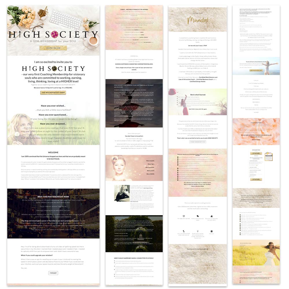 Coaching program sales page