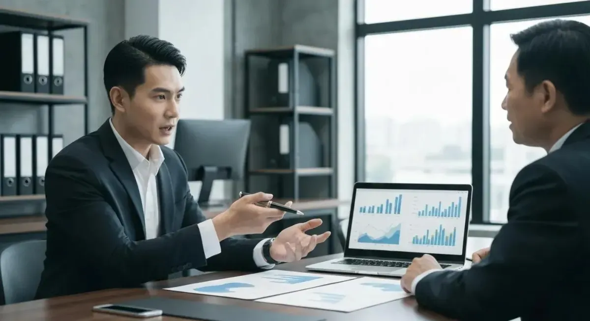 Image of Asian Gentlemen Having A Business Discussion