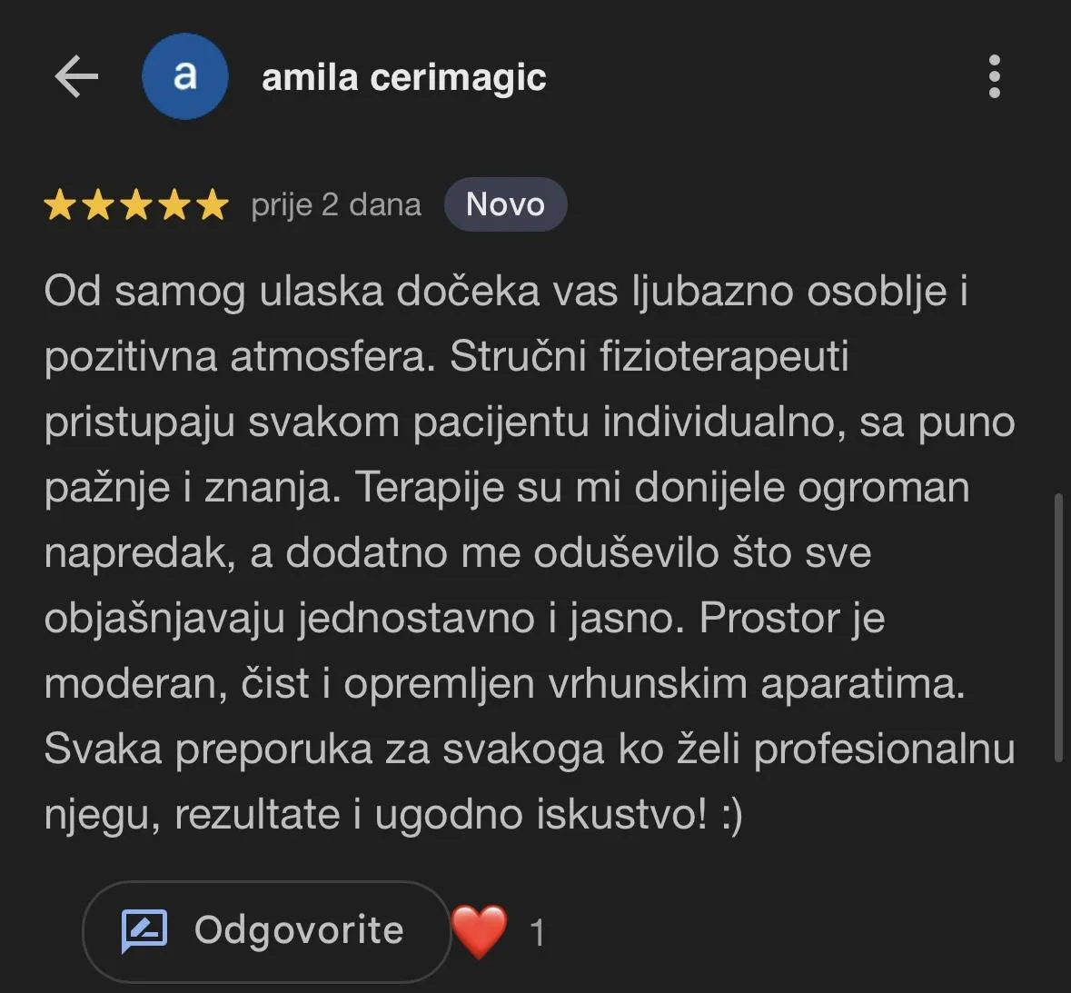 Rezultat klijenta 1