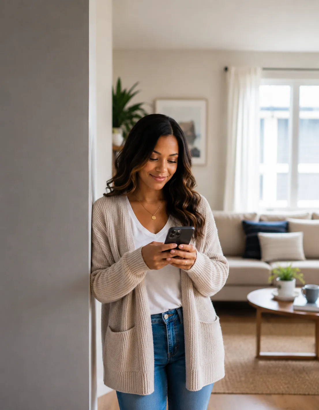 Real estate agent easily managing income streams from their phone