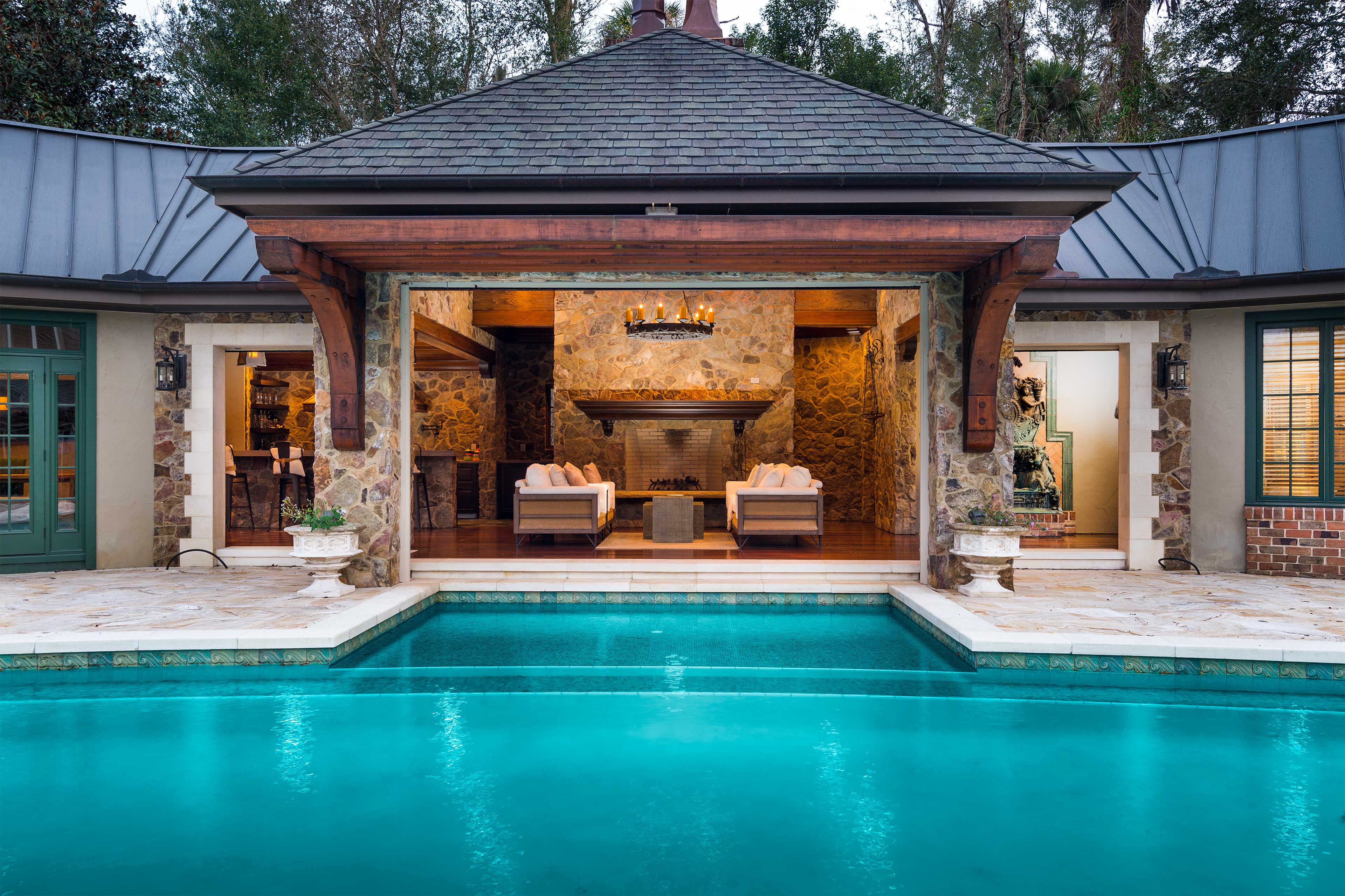 Luxury pool landscape