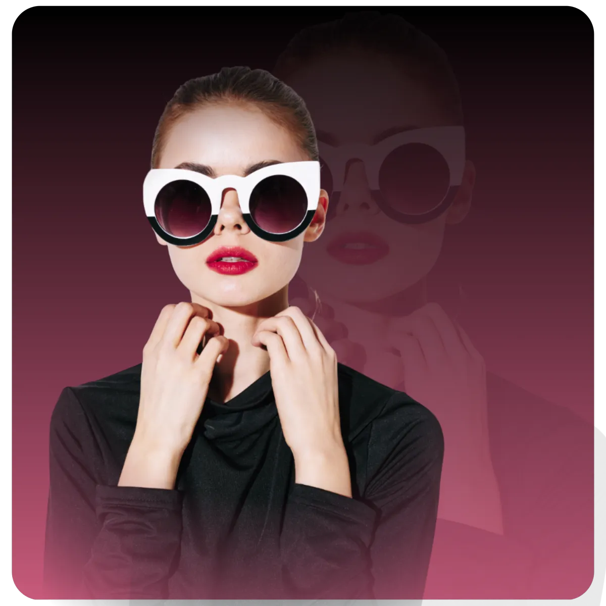 Confident professional woman poised with presence