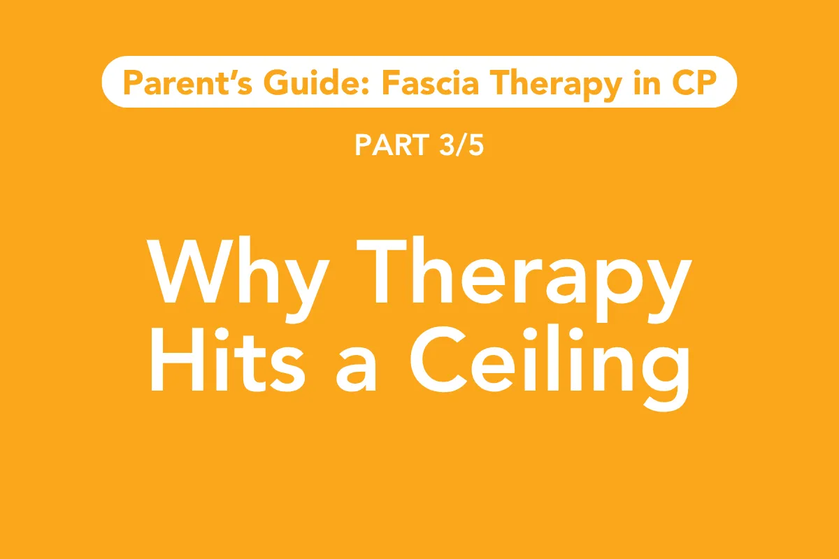 Post 65: Why the Therapy Ceiling Exists — And What Your Child's Body Is Actually Asking For