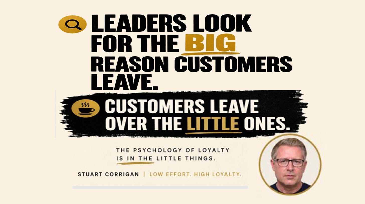 Leaders look for the big reason customers leave
