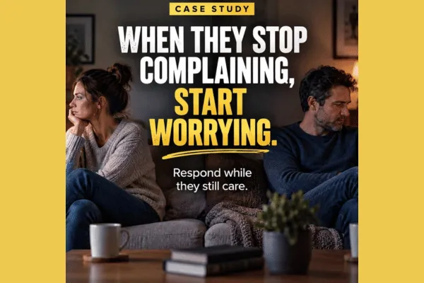 when they stop complaining, start worrying