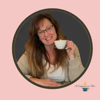 Tami Halliman holding a tea cup