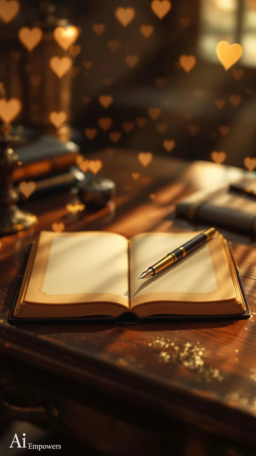 A blank open journal waiting for your book to be written