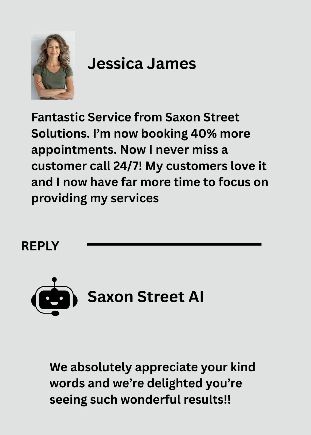 Small business owner receiving a review notification on their phone