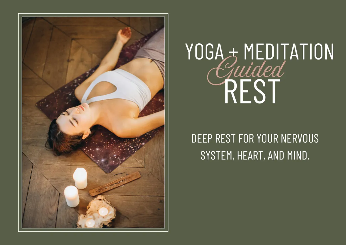 Soft overhead of a cushioned mat, folded blanket, and a small candle beside a window with morning light; warm neutrals and sage tones, tranquil composition, photorealistic and uncluttered.