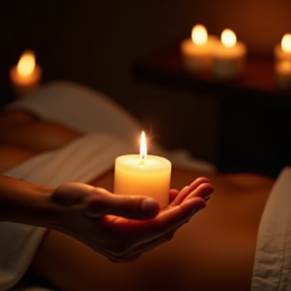 masaje con velas