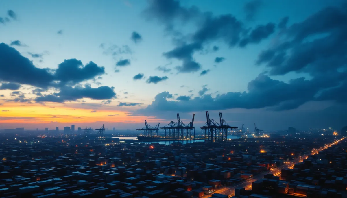 Singapore container port at dusk representing trade uncertainty from US-China summit doubts