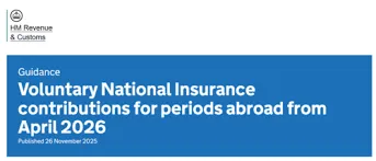 Voluntary National Insurance contributions for periods abroad from April 2026